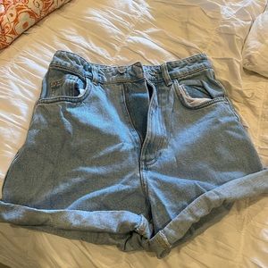 Zara Mom Denim Shorts TRF